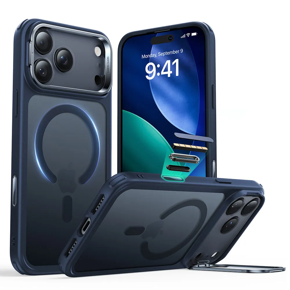 Custodia MagSafe per Apple iPhone 17 Pro Max, ESR, Classic Hybrid Kickstand, Blu Satinato - immagine 1