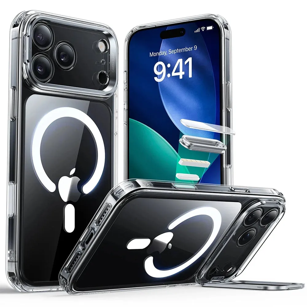 Custodia MagSafe per Apple iPhone 17 Pro Max, ESR, Classic Hybrid Kickstand, Trasparente - immagine 1
