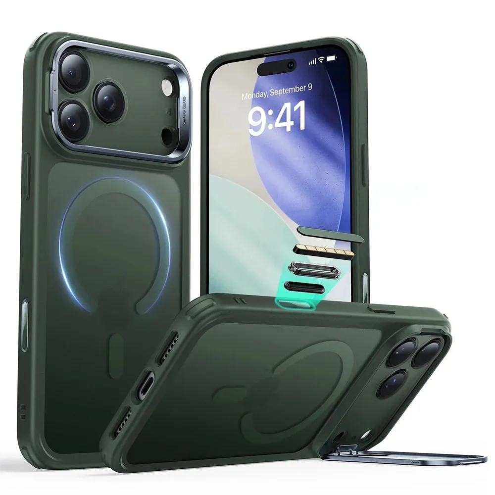 Custodia MagSafe per Apple iPhone 17, ESR, Classic Hybrid Kickstand, Verde Satinato - immagine 1