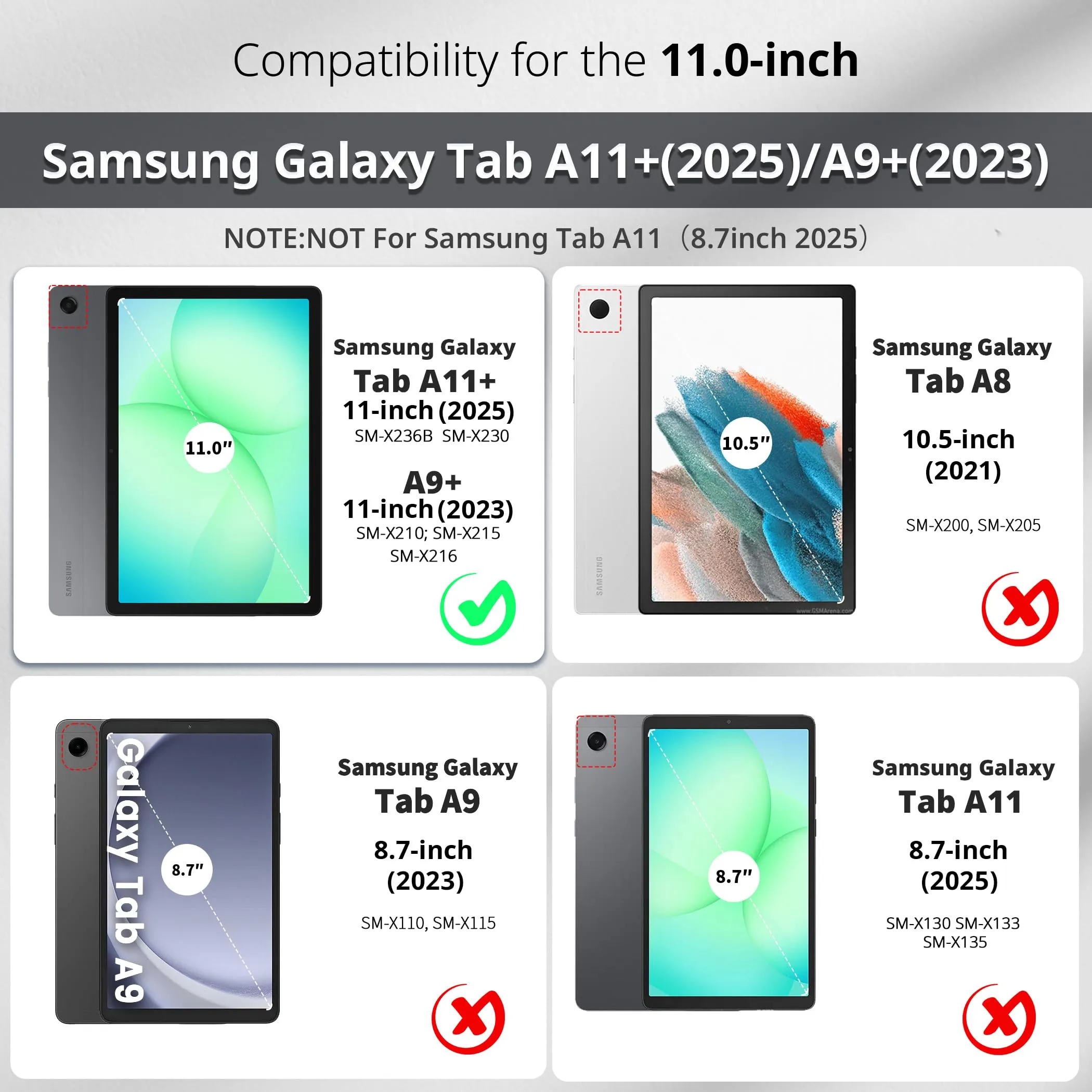 CACOE Cover Compatibile con Samsung Galaxy Tab A11+ Plus / A9+ 11 2025 - immagine 2