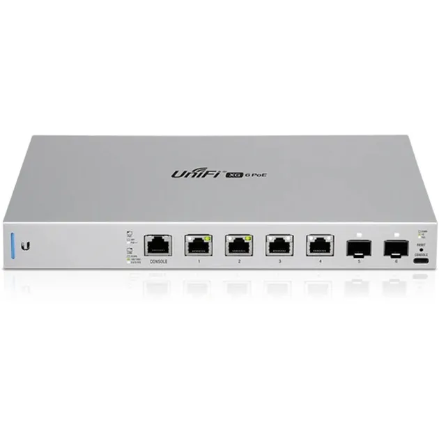 UniFi US-XG-6POE switch di rete Gestito 10G Ethernet (100/1000/10000) Supporto Power over Ethernet (PoE) 1U Grigio, Interruttore - immagine 1