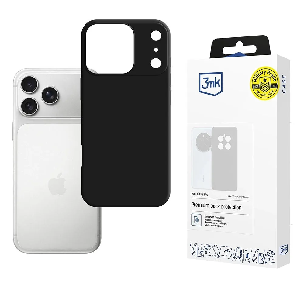 Custodia per Apple iPhone 17 Pro Max, 3MK, Pro, Nera Opaca - immagine 1