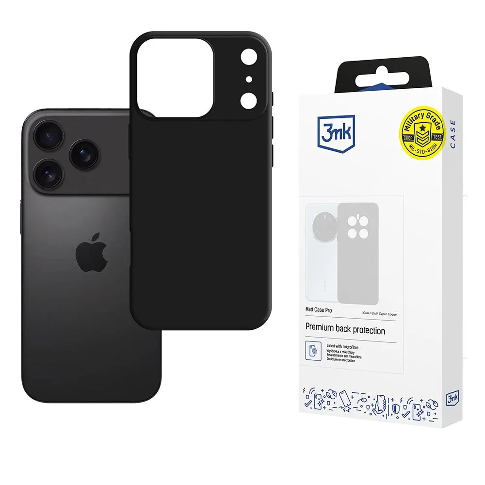 Custodia per Apple iPhone 17 Pro, 3MK, Pro, Nera Opaca - immagine 1