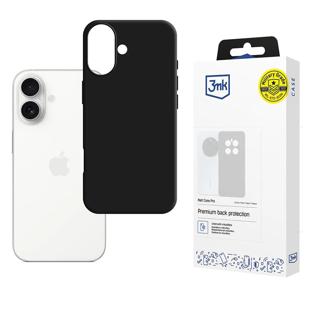 Custodia per Apple iPhone 17, 3MK, Pro, Nera Opaca - immagine 1