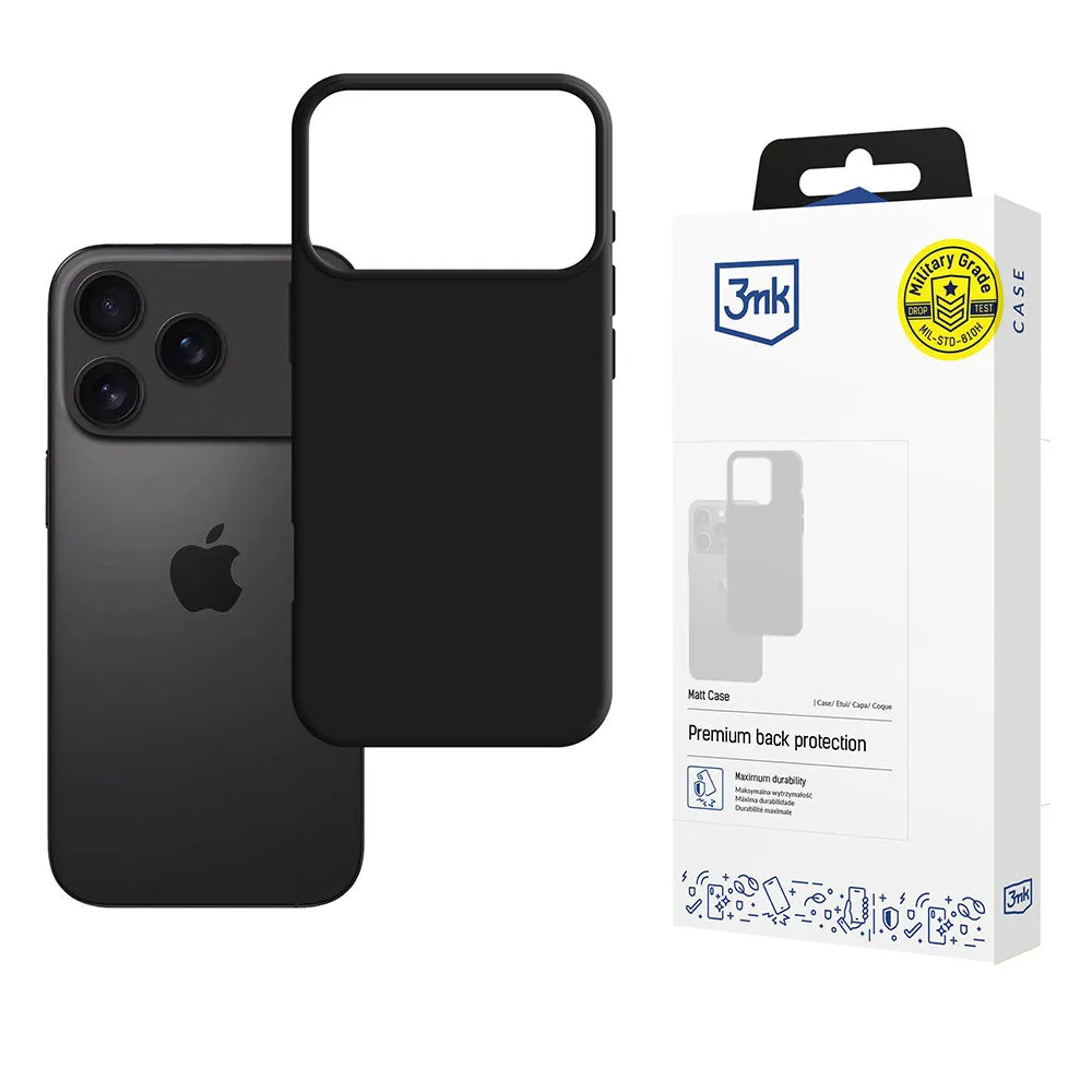 Custodia per Apple iPhone 17 Pro, 3MK, Nera Opaca - immagine 1