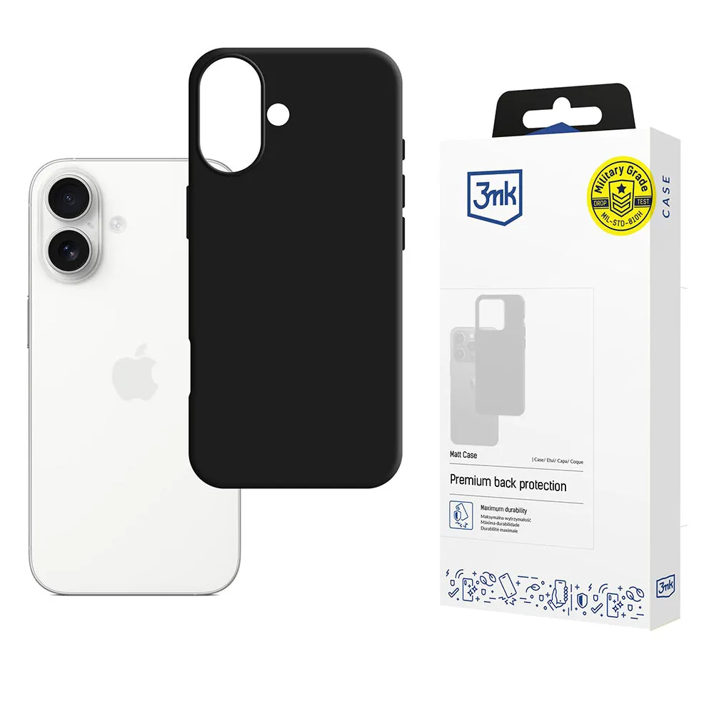 Custodia per Apple iPhone 17, 3MK, Nera Opaca - immagine 1