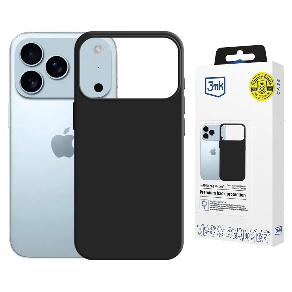 Custodia MagSafe per Apple iPhone 17 Pro Max, 3MK, Hardy, Nera - immagine 1
