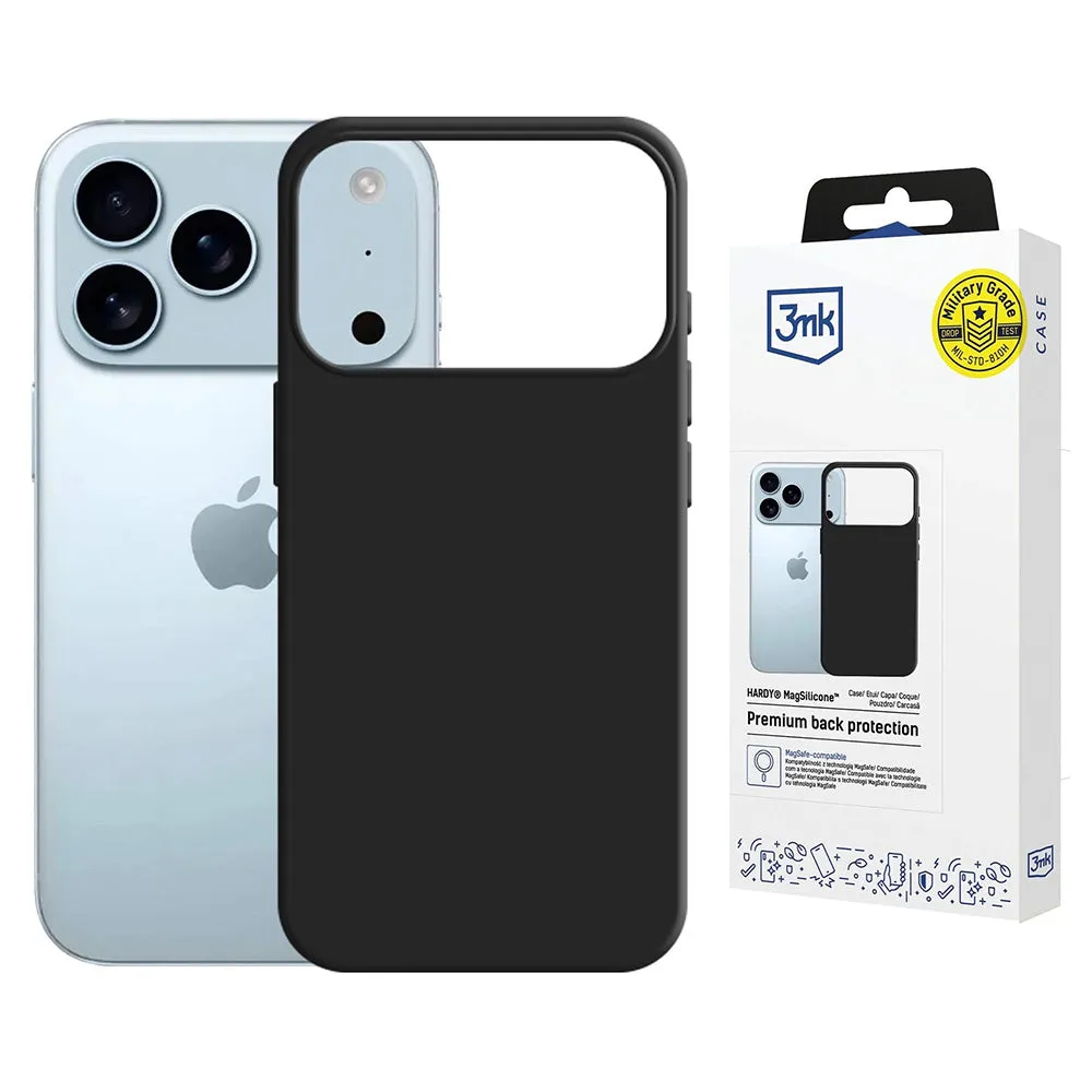 Custodia MagSafe per Apple iPhone 17 Pro, 3MK, Hardy, Nera - immagine 1