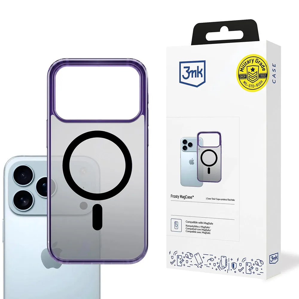 Custodia MagSafe per Apple iPhone 17 Pro, 3MK, Frosty MagCase, Viola - immagine 1