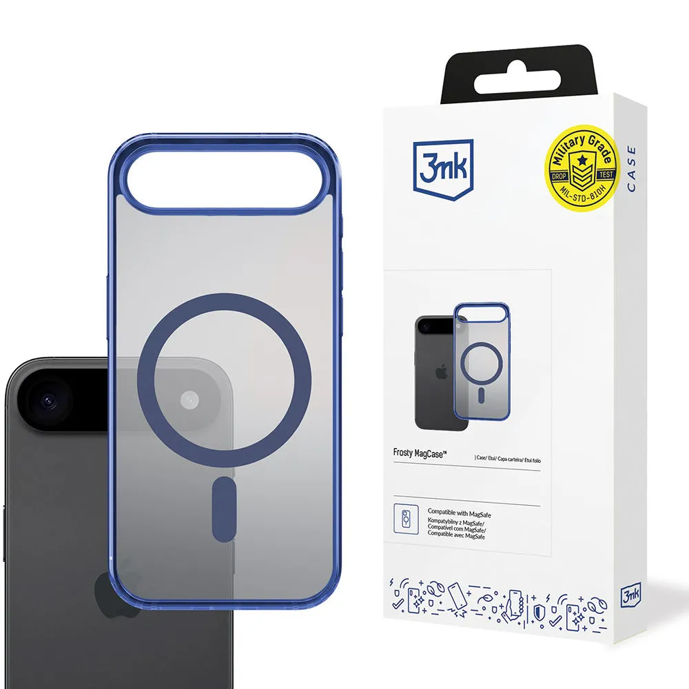 Custodia MagSafe per Apple iPhone 17 Air, 3MK, Frosty MagCase, Blu - immagine 1