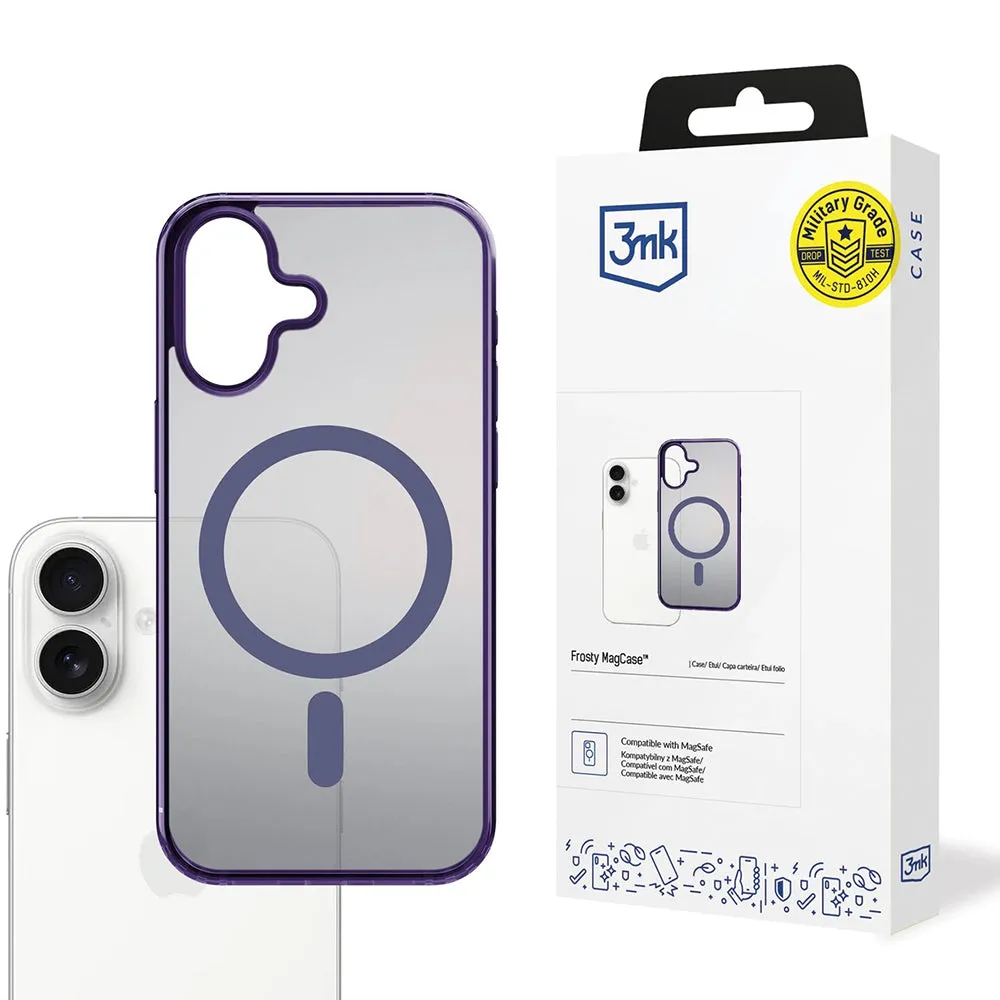 Custodia MagSafe per Apple iPhone 17, 3MK, Frosty MagCase, Viola - immagine 1
