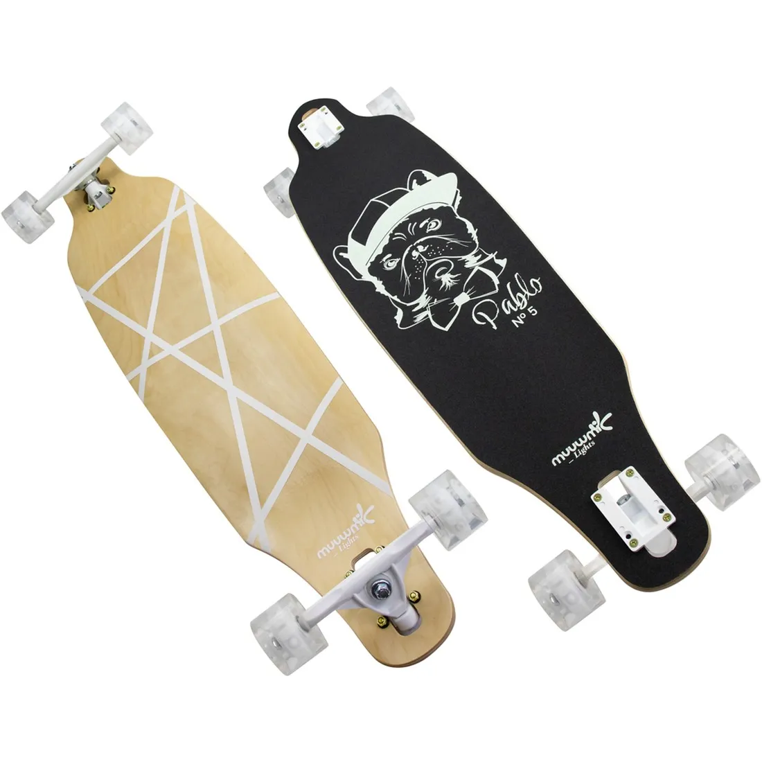 Lights Longboard GLOW ABEC 7 Pablo, Skateboard - immagine 1