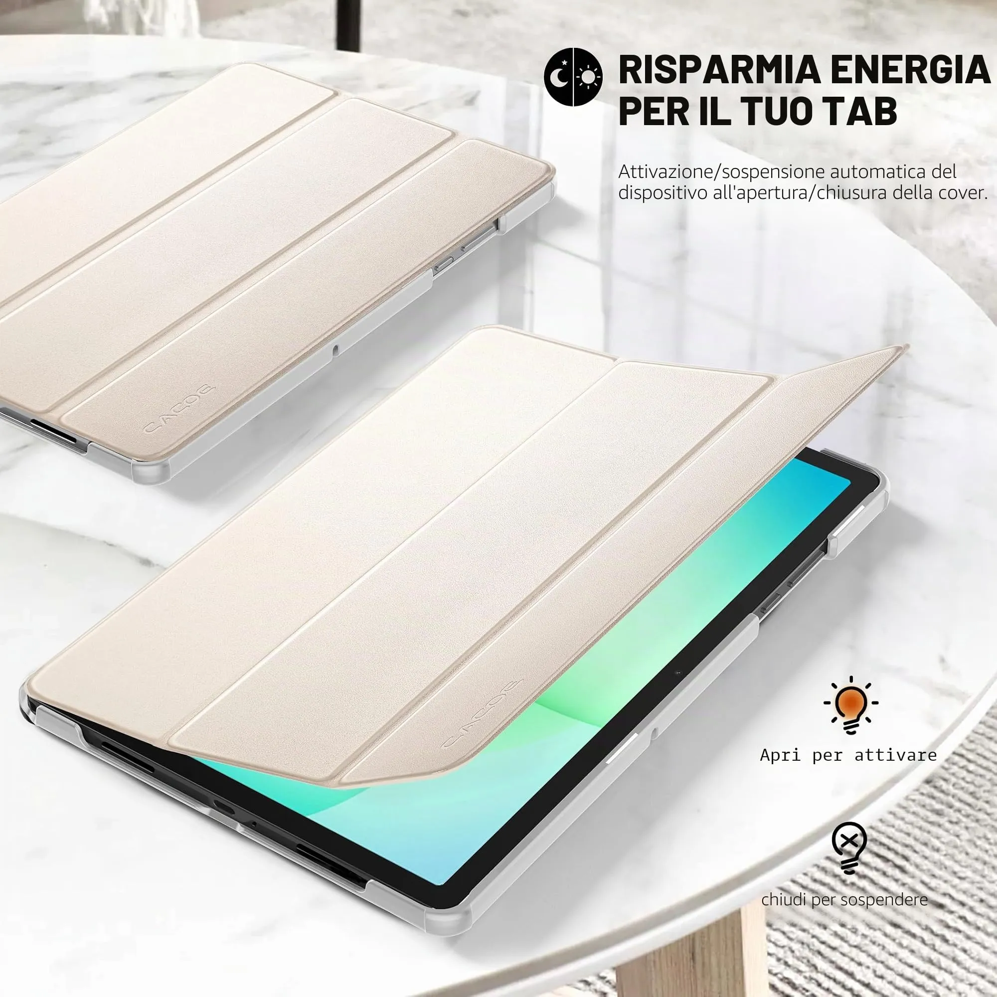 CACOE Cover Compatibile con Samsung Galaxy Tab A11+ Plus / A9+ 11 2025 - immagine 3