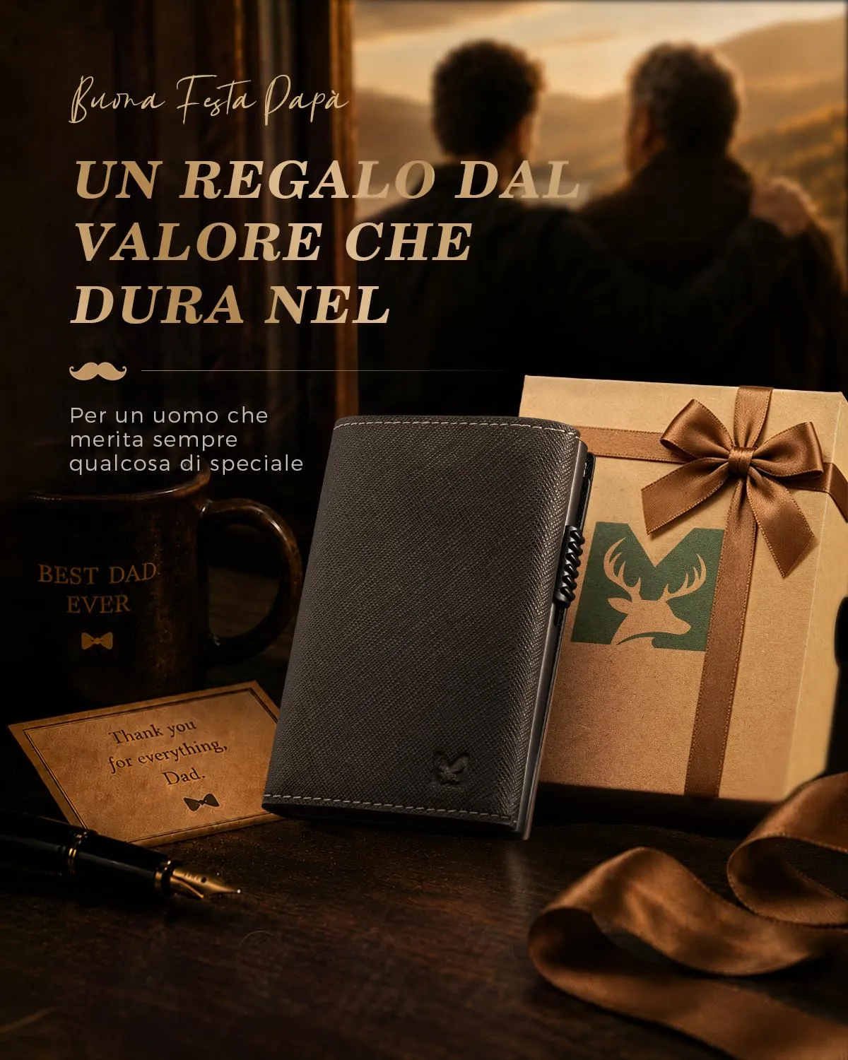 MYSHION Portafoglio Pop-Up da Uomo con Tasca per Monete, Portafoglio Trifold con Finestra ID, Porta Carte RFID Intelligente con 6 Scomparti per Fino a 11 Carte (Nero Testurizzato) - immagine 9