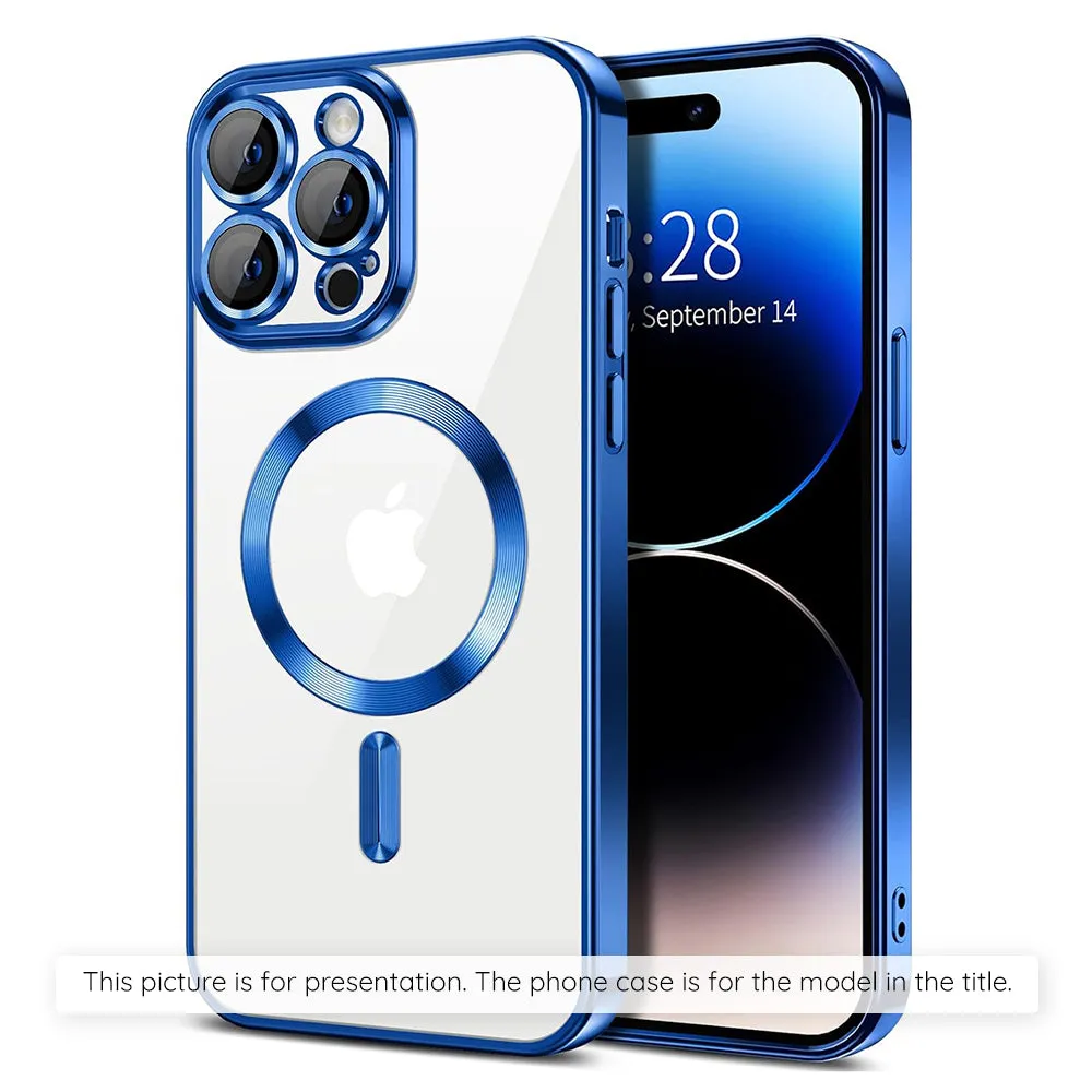 Custodia MagSafe per Apple iPhone 17 Air, Techsuit, Luxury Crystal, Blu Scuro - immagine 1