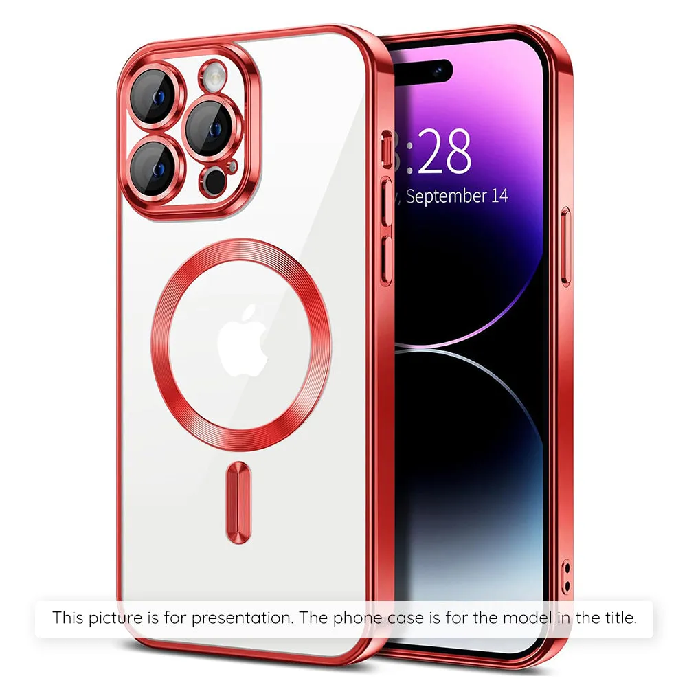 Custodia MagSafe per Apple iPhone 17 Air, Techsuit, Luxury Crystal, Rossa - immagine 1