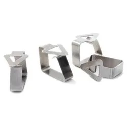 Set fermatovaglia 4 pz a molla DAILY Cromo satinato 0324 - immagine 1