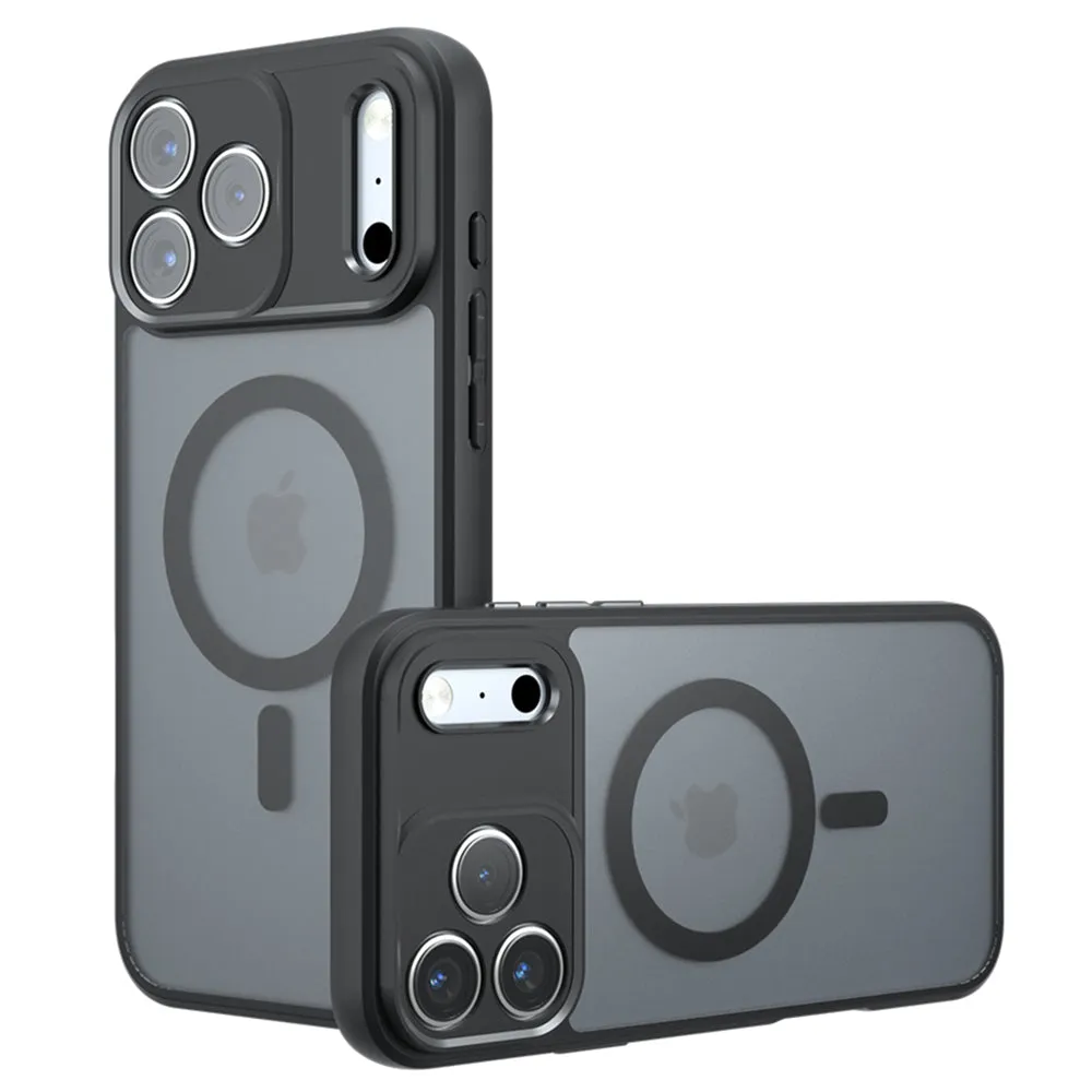 Custodia MagSafe per Apple iPhone 17 Pro Max, Techsuit, PureFrost, Nero Satinato - immagine 1