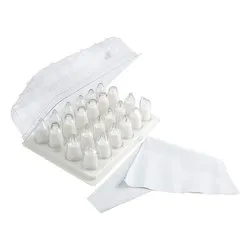 Sacco decoratore dolci 2 pz (44x25cm) con 24 beccucci LA DOLCETTERIA Trasparente 5089 - immagine 1