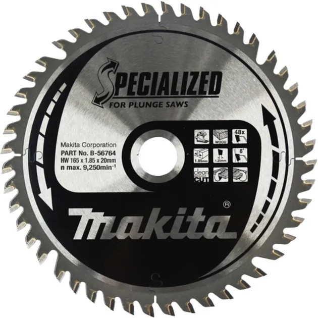 Lama per sega circolare B-56764 SPECIALIZED per seghe a immersione, Ø 165mm, 48 denti - immagine 1