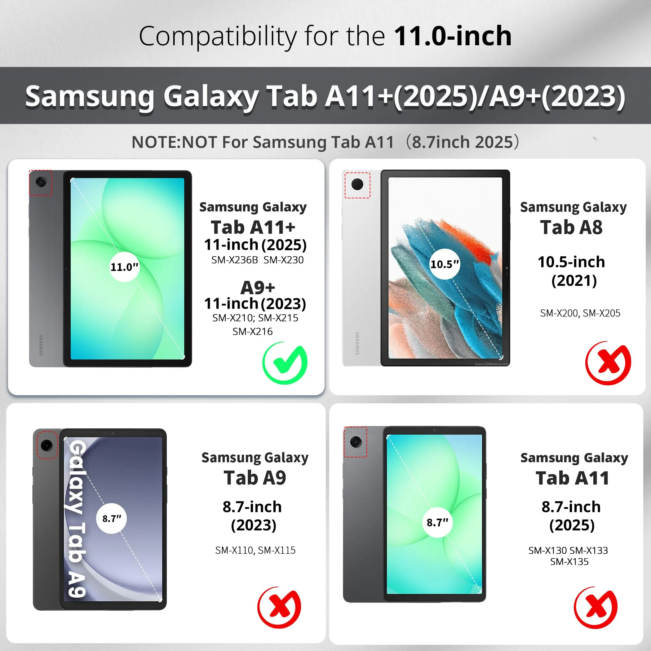CACOE Cover Compatibile con Samsung Galaxy Tab A11+ Plus / A9+ 11 2025 - immagine 2