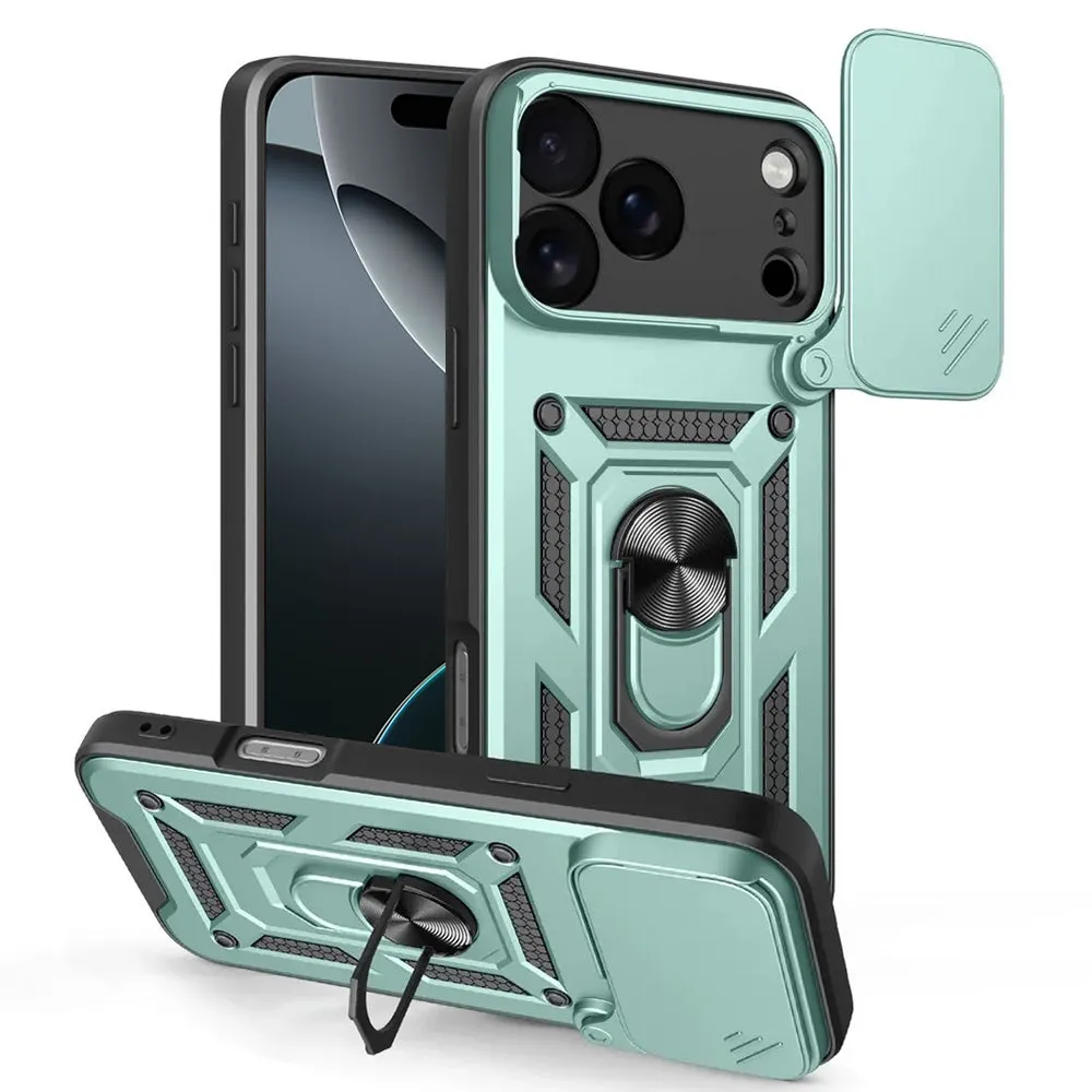 Custodia per Apple iPhone 17 Pro Max, Techsuit, CamShield, Verde - immagine 1