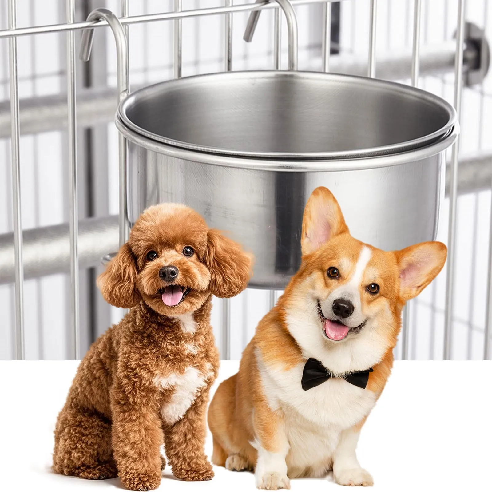 Ciotola per Cani da Appendere in Acciaio Inox Rimovibile e Facile da Pulire - immagine 8