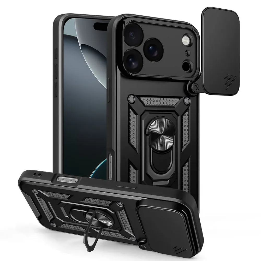 Custodia per Apple iPhone 17 Pro Max, Techsuit, CamShield, Nera - immagine 1