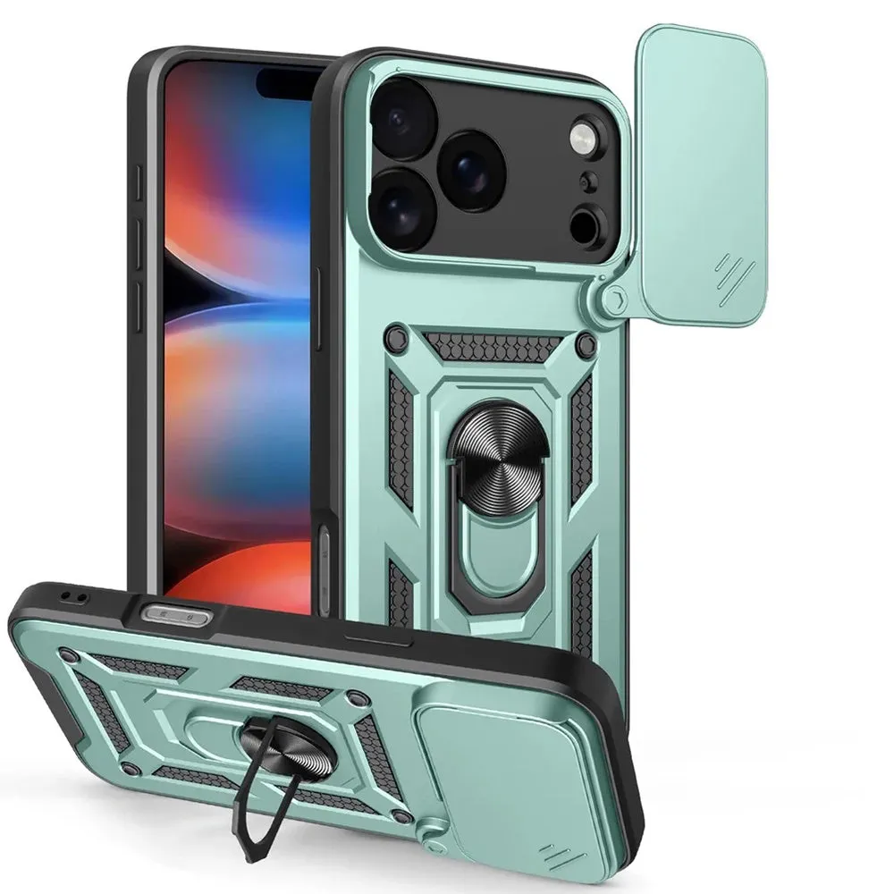 Custodia per Apple iPhone 17 Pro, Techsuit, CamShield, Verde - immagine 1