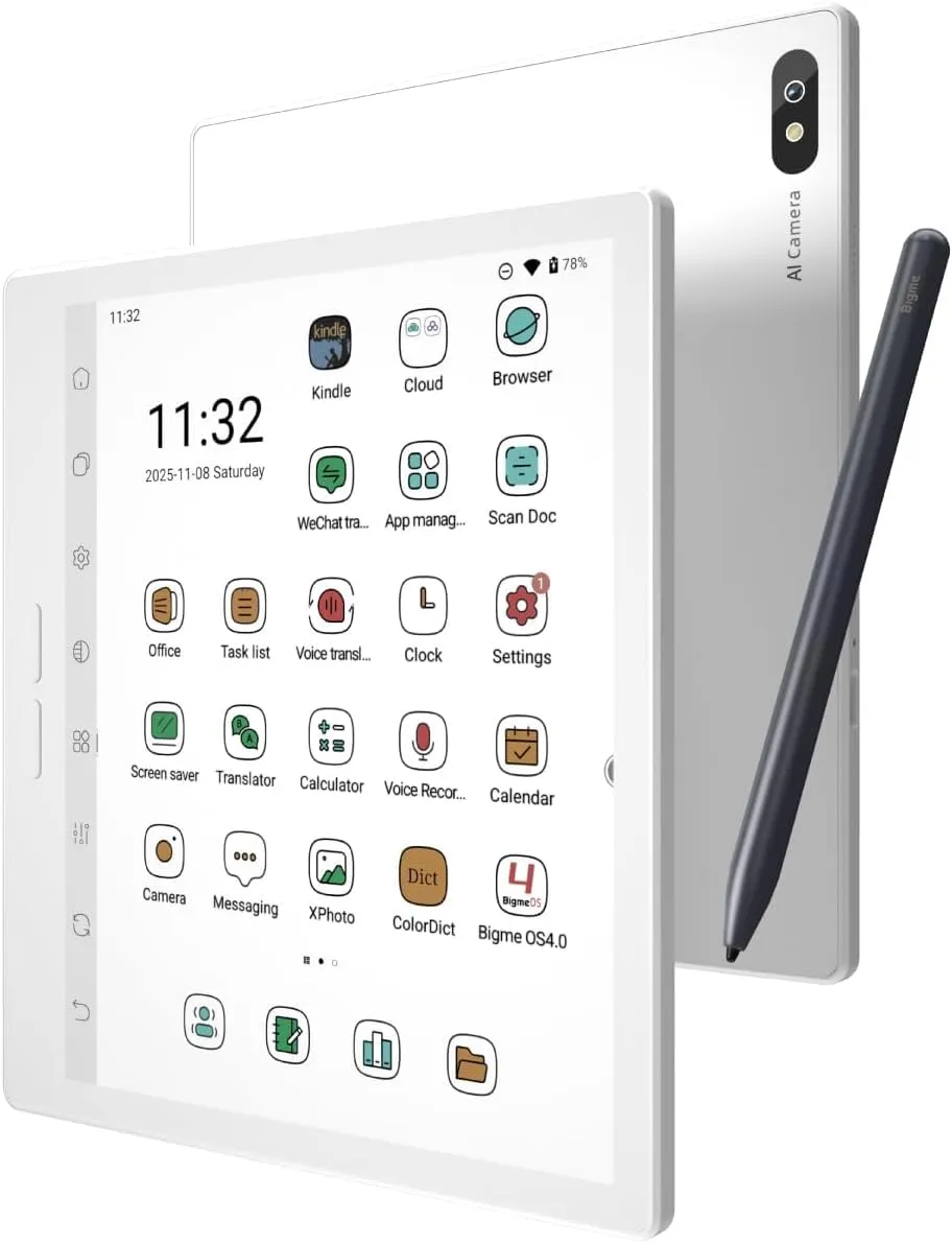 Bigme B7 Pro - Tablet ePaper a colori da 7 pollici con 8+256 GB di memoria e funzione telefonica 4G (bianco) - immagine 1