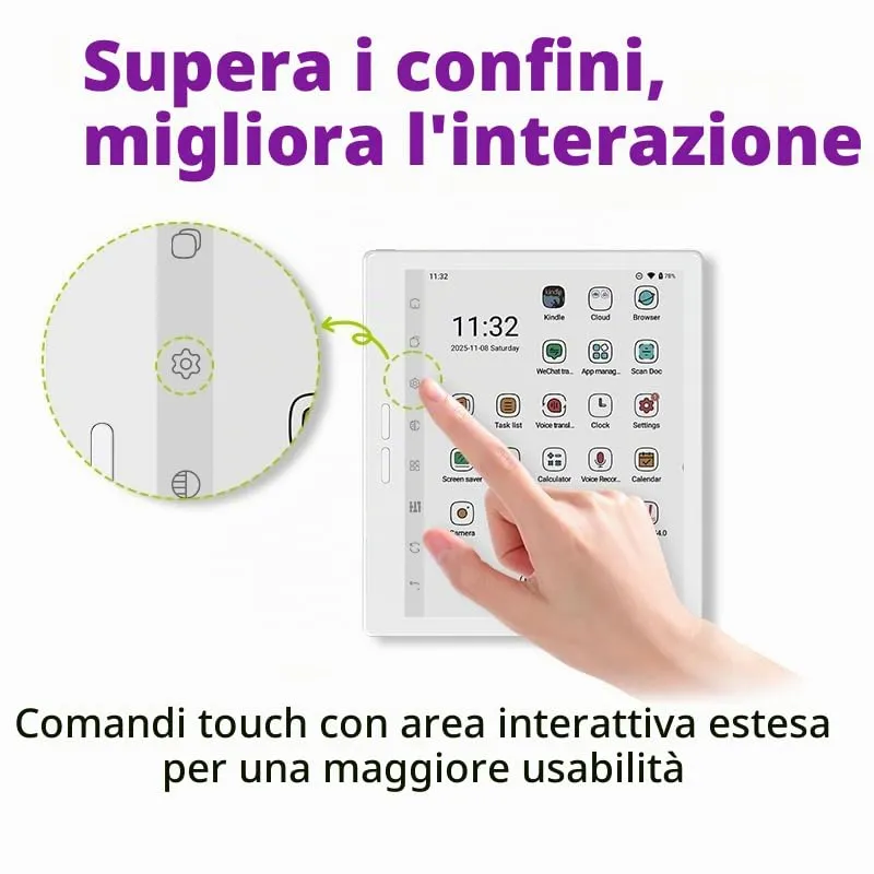 Bigme B7 Pro - Tablet ePaper a colori da 7 pollici con 8+256 GB di memoria e funzione telefonica 4G (bianco) - immagine 6