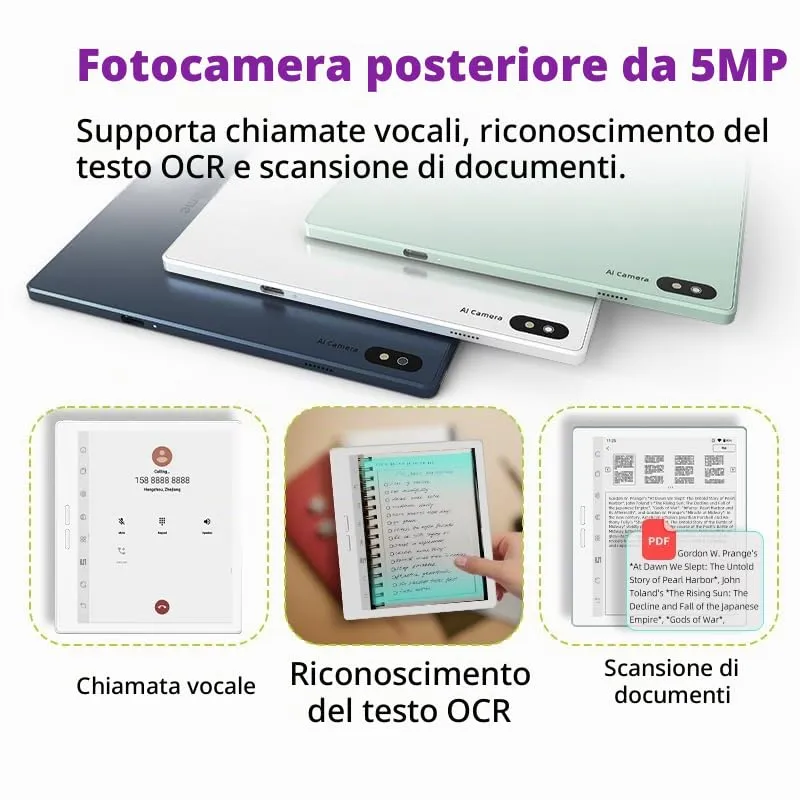 Bigme B7 Pro - Tablet ePaper a colori da 7 pollici con 8+256 GB di memoria e funzione telefonica 4G (bianco) - immagine 9