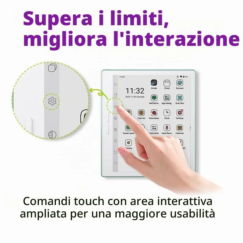 Bigme B7 Pro - Tablet ePaper a colori da 7 pollici con 8+128 GB di memoria e funzione telefonica 4G (verde) - immagine 8
