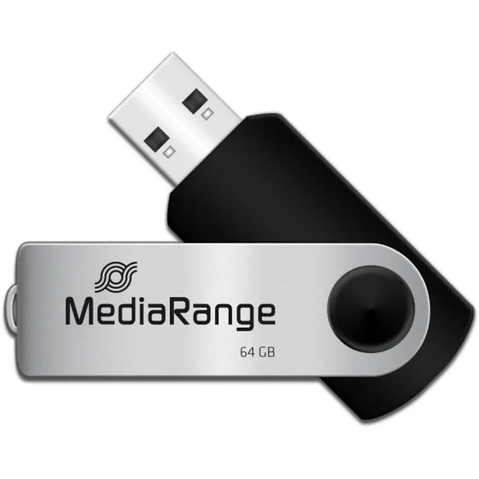 64GB USB 2.0 unità flash USB USB Type-A / Micro-USB Nero, Argento, Chiavetta USB - immagine 1