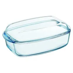 Pirofila Vetro borosilicato (33x20x14cm) con coperchio Trasparente 465A000 7644 - immagine 1