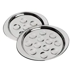 Piatto lumache Inox (20x17cm) 6 Posti Cromo lucido 0168006 - immagine 1