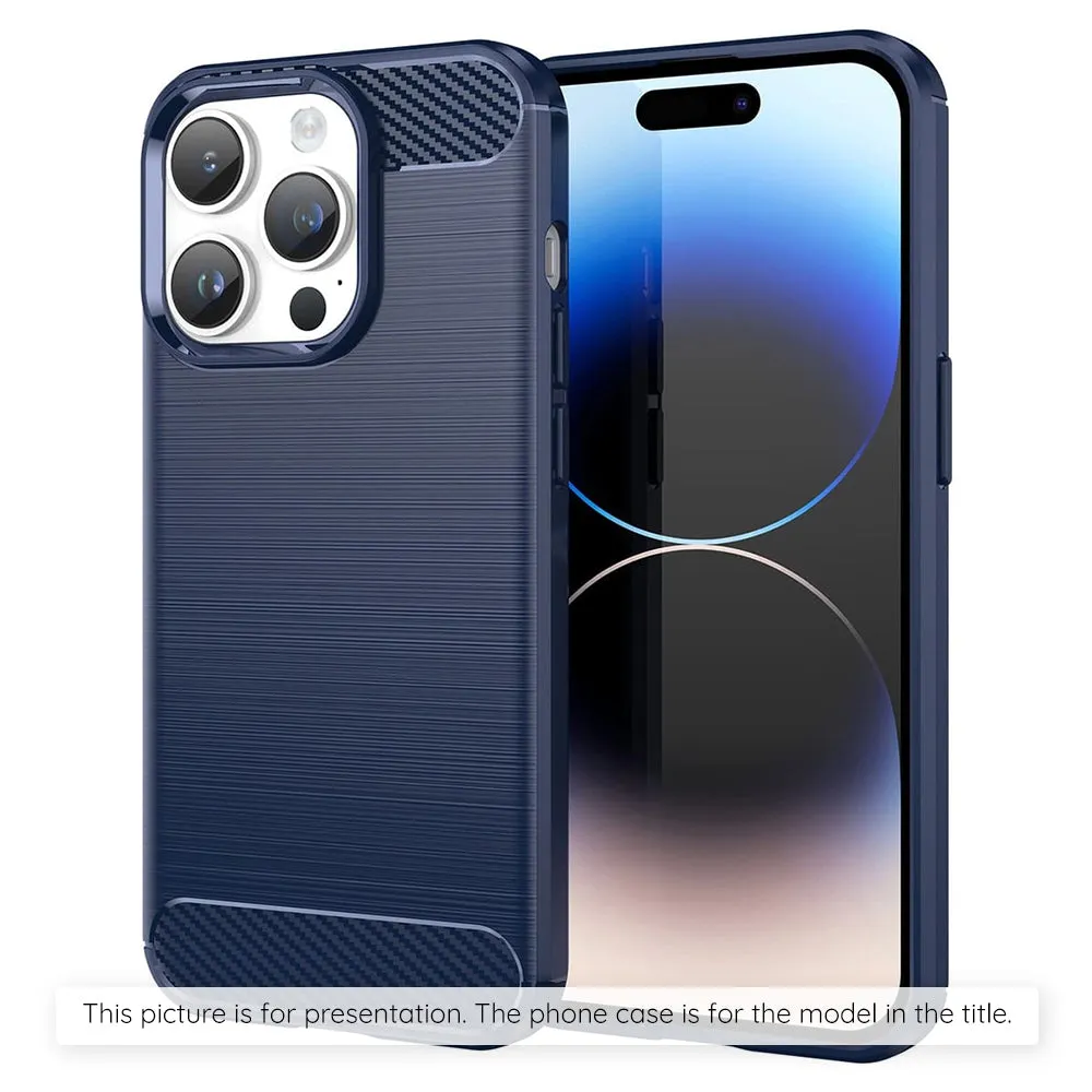 Custodia per Apple iPhone 17 Pro, Techsuit, Carbonio, Blu - immagine 1