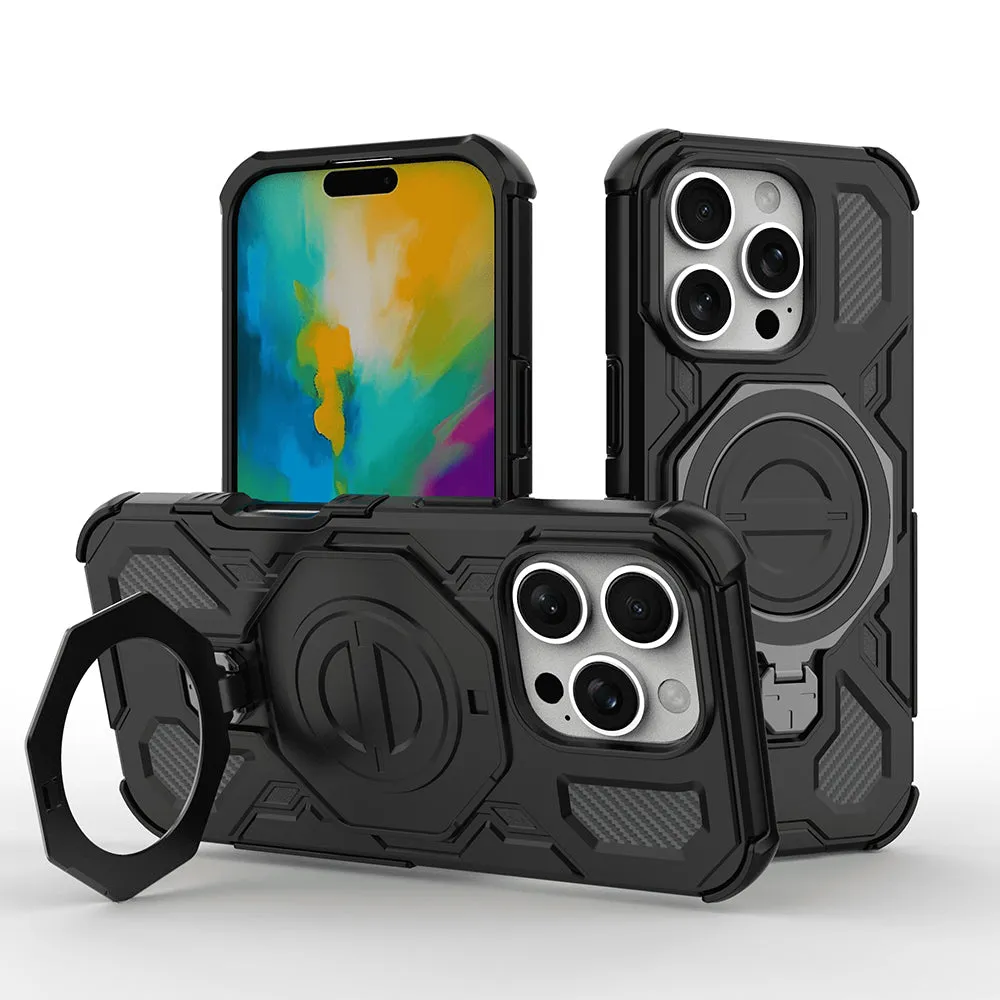 Custodia per Apple iPhone 17 Pro Max, Techsuit, Carbon Shield Pro, Nera - immagine 1