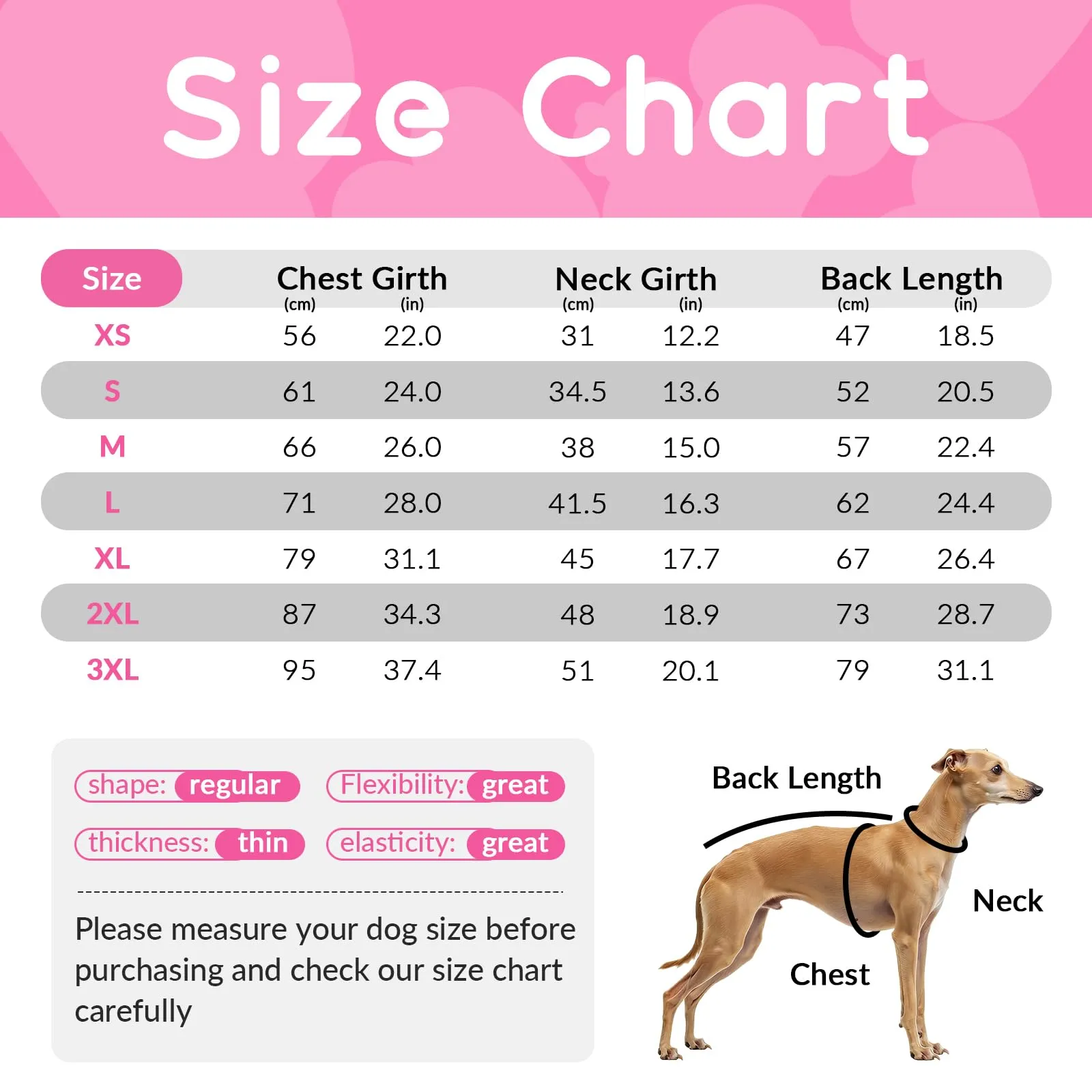 Maglitta Levrieri, Lurcher Maglietta Saluki Felpa Levrieri Gilet Maglietta per Cani con Protezione Solare per Attività All'aperto(Rosa, L) - immagine 2