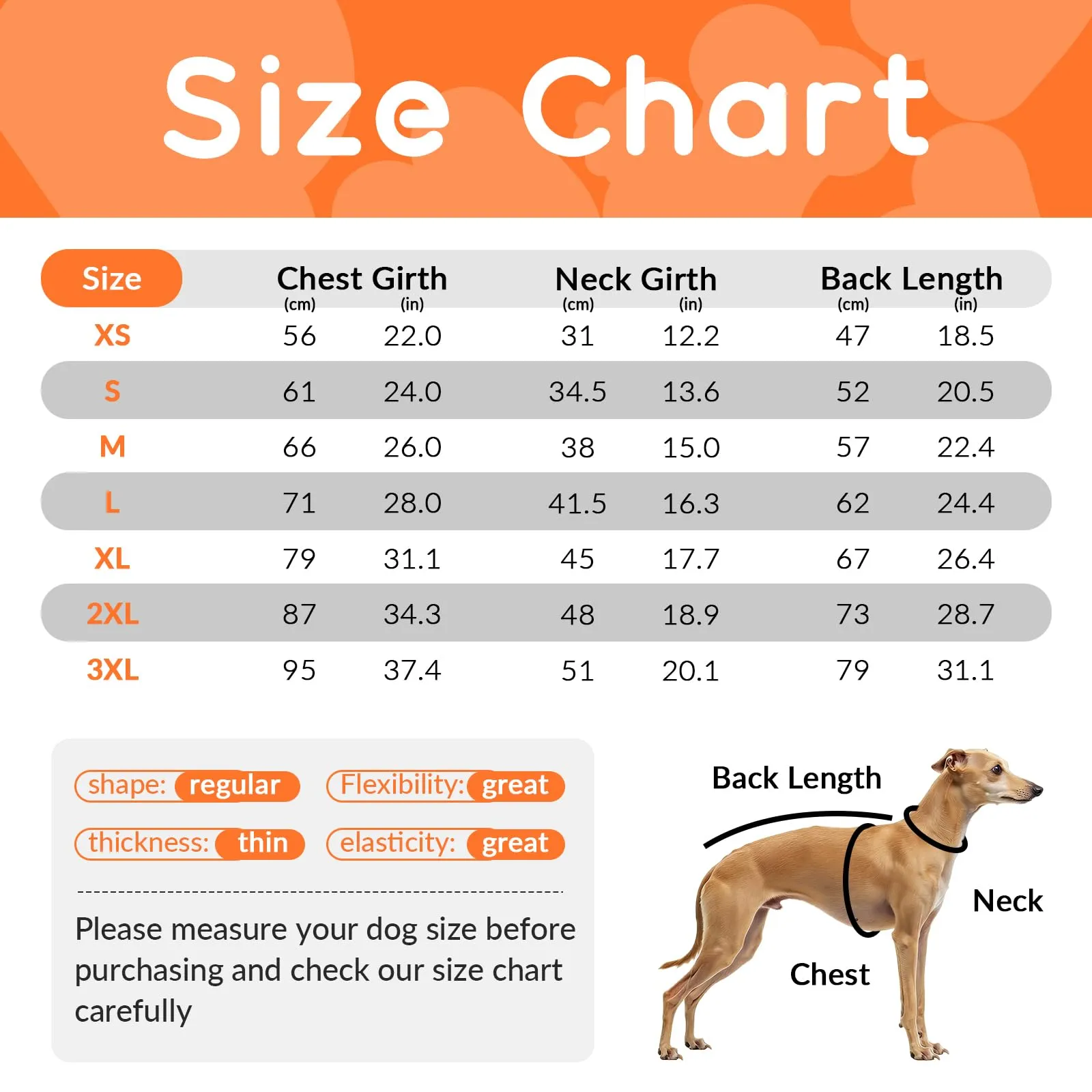 Maglietta per Whippet, Cotone Felpa Levrieri Italiani Camicia Whippet Traspirante Canotta Gilet Sportivo Senza Maniche Leggero Vestito Levrieri Italiani Felpa Elastico per Clima Mite(Arancione, M) - immagine 2