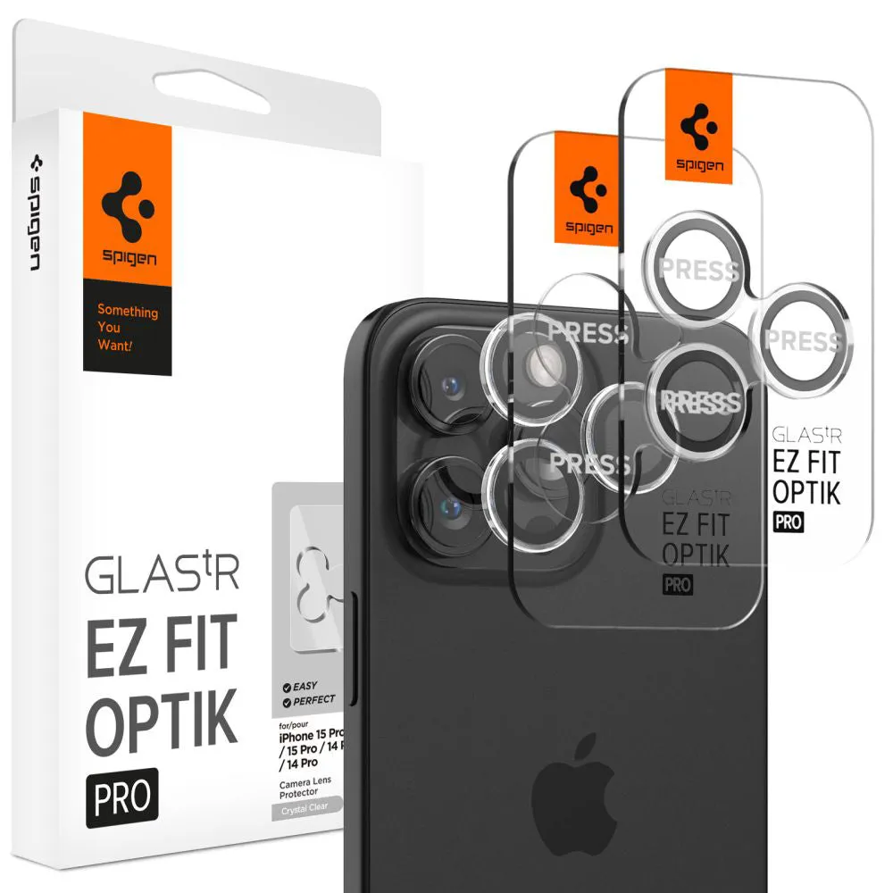 Pellicola Protettiva Posteriore Spigen GlastR EZ FIT Optik Pro per Apple iPhone 17 Pro Max / 17 Pro, Vetro Temperato, Set 2 pezzi, Trasparente - immagine 1