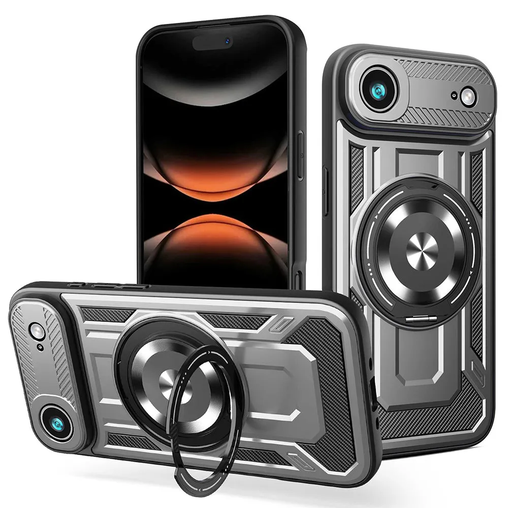 Custodia per Apple iPhone 17 Air, Techsuit, RuggedCam, Grigio - immagine 1