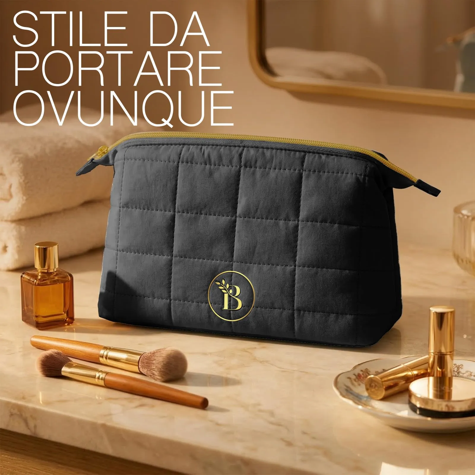 Make Up Bag - Porta Trucchi da Viaggio con Scomparti Interni - immagine 3