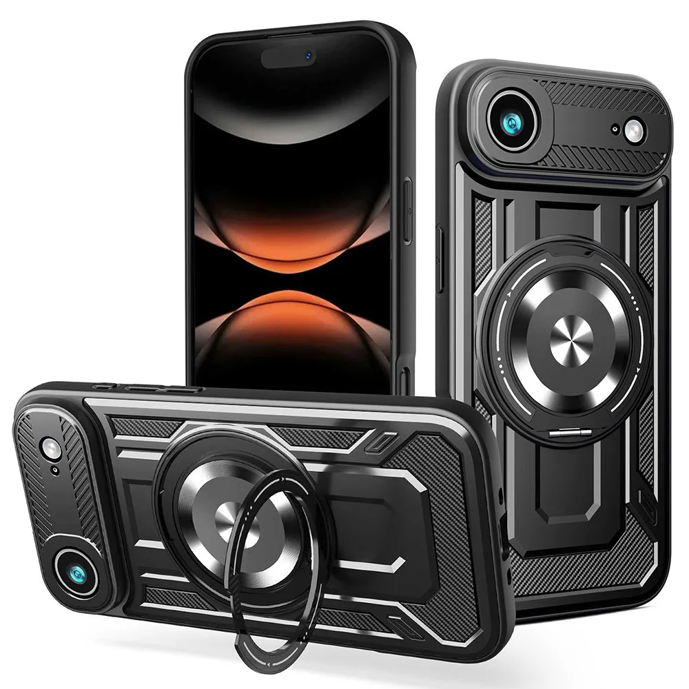 Custodia per Apple iPhone 17 Air, Techsuit, RuggedCam, Nera - immagine 1