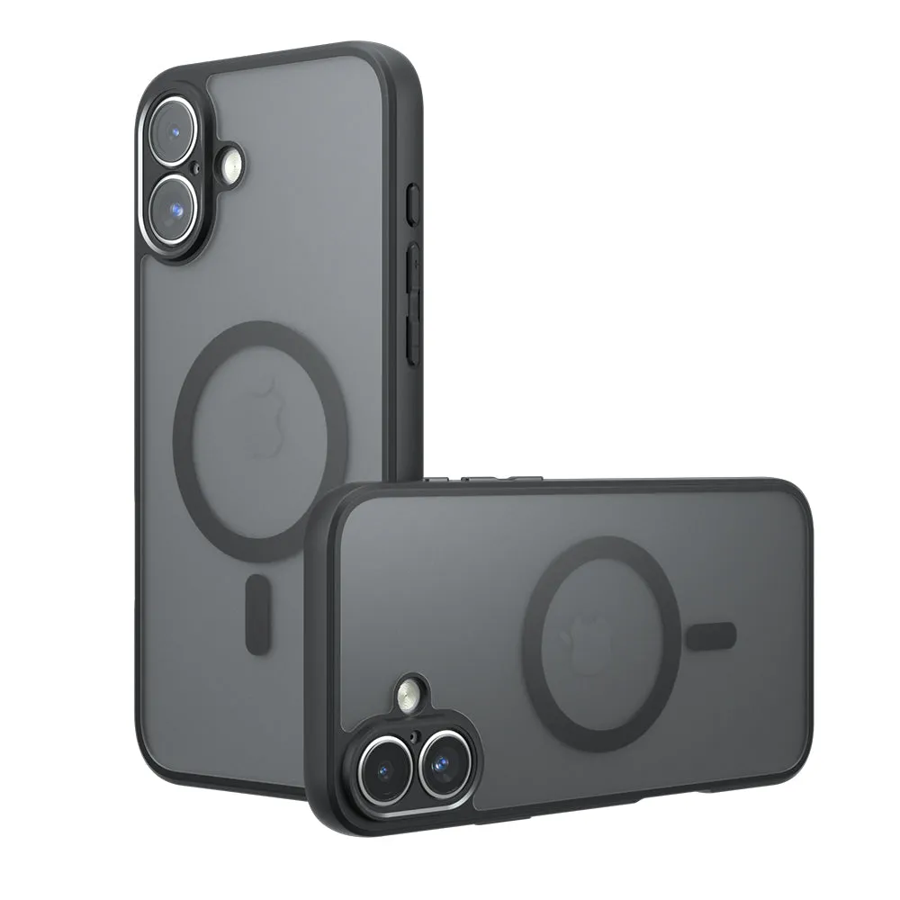 Custodia MagSafe per Apple iPhone 17, Techsuit, PureFrost, Nero Satinato - immagine 1