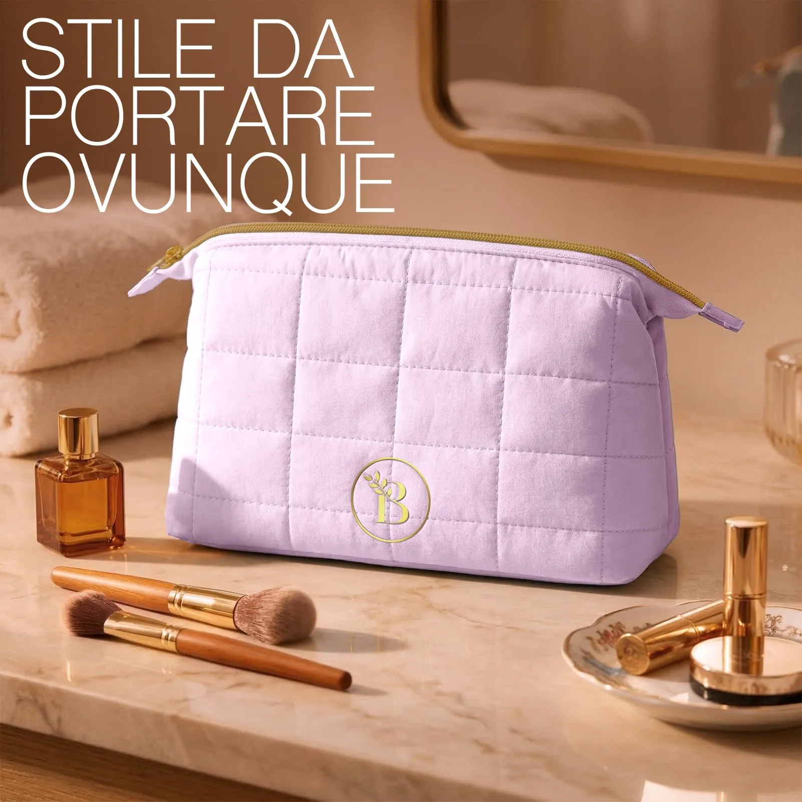 Make Up Bag - Porta Trucchi da Viaggio con Scomparti Interni - immagine 3