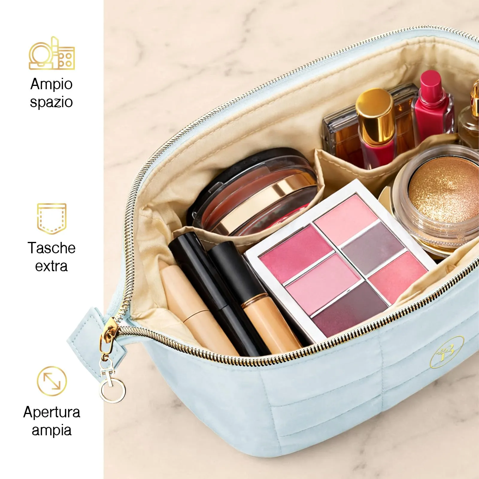 Make Up Bag Baby - Porta Trucchi da Viaggio con Scomparti Interni - immagine 2