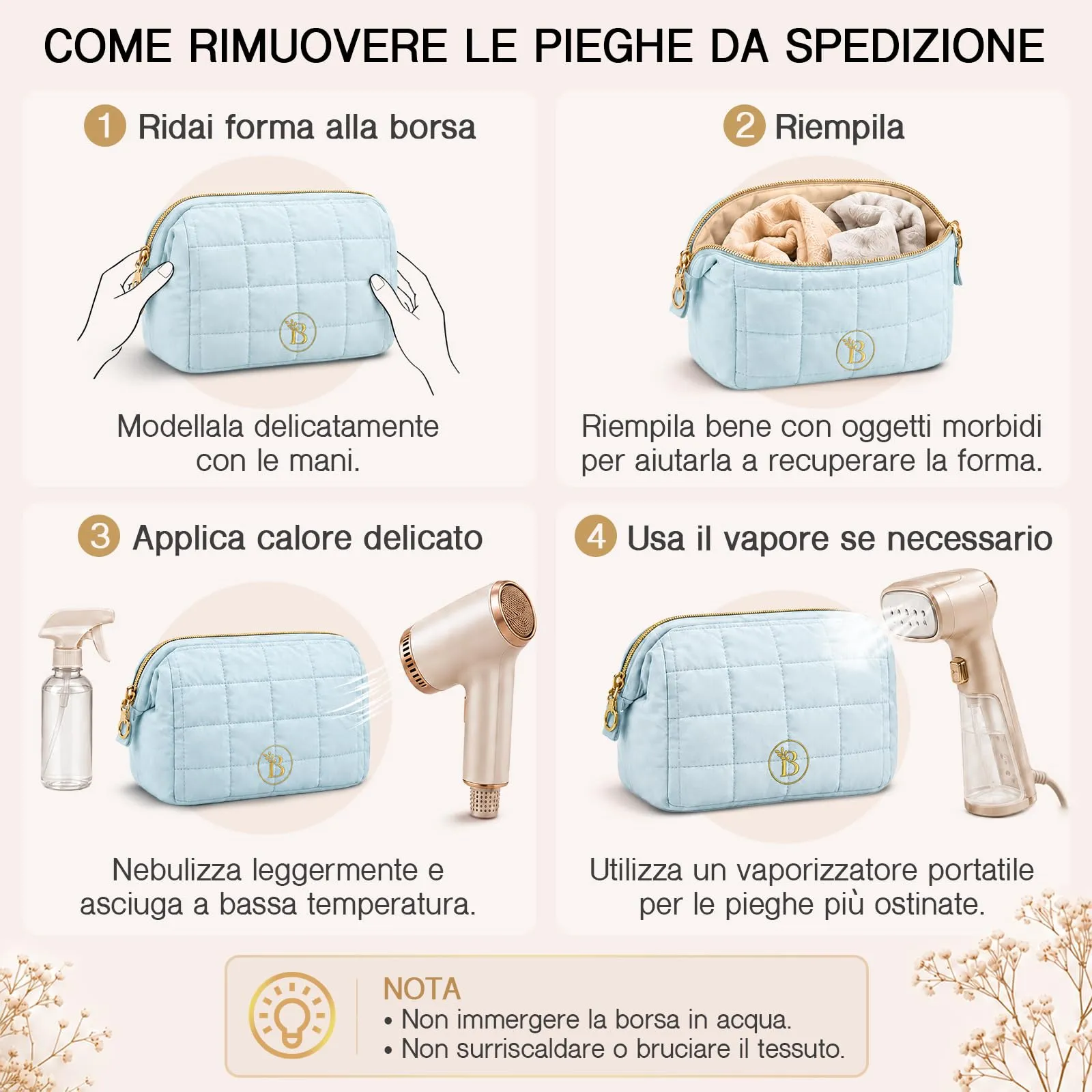 Make Up Bag Baby - Porta Trucchi da Viaggio con Scomparti Interni - immagine 8