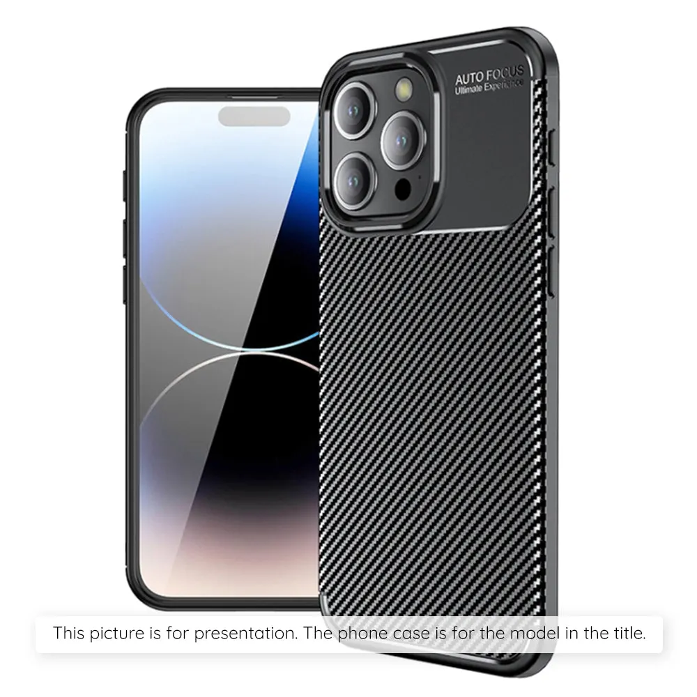 Custodia per Apple iPhone 17, Techsuit, CarbonFiber, Nera - immagine 1