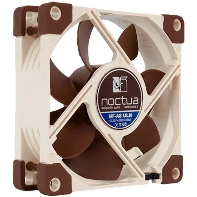 NF-A8 ULN sistema di raffreddamento per computer Case per computer Ventilatore 8 cm Beige, Marrone, Ventola - immagine 1
